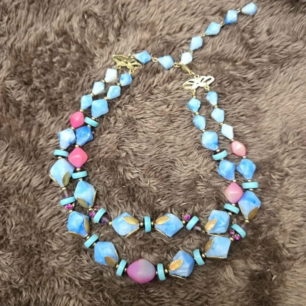Deauville Double-Strand Beaded Choker rare find Vintage!!!